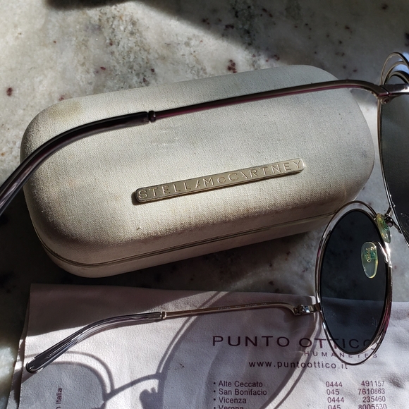 Chloe Women's CE114S CE/114/S 731 Gold/Grey Crystal Fashion Round Sunglasses - Picture 12 of 16